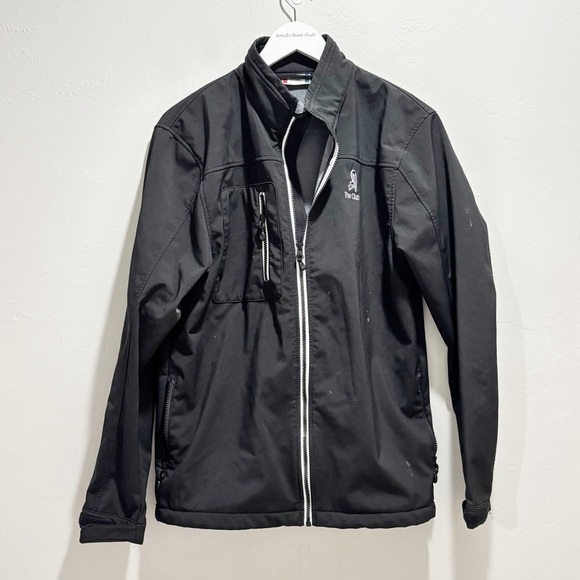 Clique Other - CLIQUE Men’s Black Full Zip Jacket THE PELICAN CLUB Logo Zip Pockets Size Small